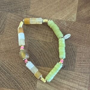 Green and Brown Beaded Bracelet